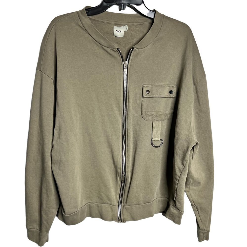 ASOS TAN ZIP UP JACKET L